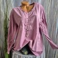 Sheego Shirt Bluse Damen Langarm Rosa Pink Oberteil (0 139) Übergrösse NEU