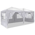 Pavillon 3x6M Wasserdicht Faltpavillon mit Seitenteilen UV Partyzelt Gartenzelt