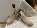 Lascana Stiefelette Beige Gr. 39 Boots mit Ketten Schuhe NEU