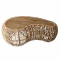 DESIGN Couchtisch Gwen Teak Holz Rattan massiv Beistelltisch Sofatisch 110cm