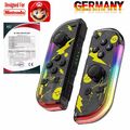 Joy Con Controller 2er Set mit LED, Wireless Gamepad für Nintendo Switch/OLED DE