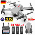 Faltbar WIFI FPV Drohne Mit 4K Kamera Mini Selfie Quadrocopter RC Drone +3 Akkus