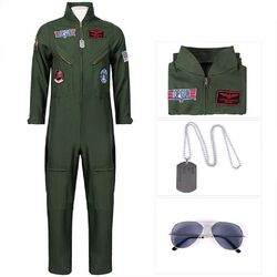 C24 - Deluxe Kostüm TOP GUN Flieger Pilot Uniform Herren Karneval Fasching