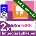 2x EASYPARK EASY PARK Hinterglasaufkleber Aufkleber Vignette Sticker 6x6 cm