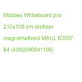 Mobiles Whiteboard pro 210x100 cm drehbar magnethaftend MAUL 63367 84 (400239004