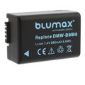 Blumax Akku passend für Panasonic DMW-BMB9  Lumix  DMC-FZ150, DC-FZ82  890 mAh 