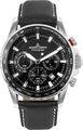 Jacques Lemans - Liverpool Chrono schwarz Leder - 1-2099A - Herrenuhren