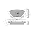 1x ORIGINAL® Metelli 22-1112-0 Bremsbelagsatz, Scheibenbremse Hinten, exkl.