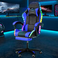 Gaming Stuhl RGB LED Beleuchtung Gamer Sessel Gaming Chair Gamingstuhl 150KG DE