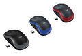 Mouse Maus Logitech M 185 rot blau grau Wireless Funk Kabellos 2,4GHz Nano USB