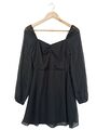 NA-KD Langarmkleid Damen Gr. DE 36 schwarz Casual-Look