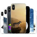 dessana Wolf Wölfe TPU Silikon Schutz Hülle Case Handy Tasche Cover für Apple