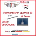 Fischer SDS Armierung Beton Hammerbohrer Quattric II Ø 24 mm Länge 250 / 200 mm