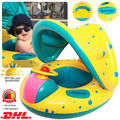 Baby Schwimmring - Schwimmsitz Babysitz Schwimmreifen - Babyboot mit Sonnendach