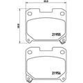 1x ORIGINAL® Brembo P 83 091 Bremsbelagsatz, Scheibenbremse Hinten, inkl.