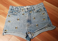 FB Sisters Jeans Short Hot Pants Gr. 34/36 mit Bienen Motiven