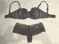 Chantelle BH Gr. 70F und Slip, Gr. 40 als Set in Grau