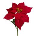 Künstliche POINSETTIA, Poinsettie, Weihnachtsstern, 60cm ROT