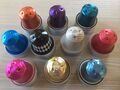 100 leere Nespresso Kapseln, 10 Sorten/Farben je 10 Kapseln