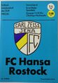 Stadion-Programm FC CZ Jena - FC Hansa Rostock  Saison 82/83
