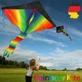 Großer-Drachen - SUPER-DRACHEN Regenbogenflyer XXL - Einleiner Flugdrachen DE