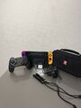 Nintendo Switch Konsole 32GB Joycons lila gelb,Pro Conroller,Tasche und SD Card