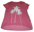 schönes Jersey T- Shirt XL Blusenshirt rosa 🧉 Print Palme kurzarm Oberteil