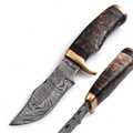 Damast Messer Damaszener Stahl Jagd Knife Damascus Hunting Bowie 5013EK