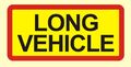 Long Vehicle Warning Truck LKW SUV Aufkleber 200 x 95 mm selbstklebend Nr. 7810A