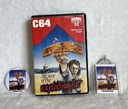 Commodore 64/128 CBM C64 Way of the Exploding Faust - kostenloses Abzeichen + Schlüsselring