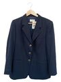 DEL MOD Damen Blazer Dunkelblau Gr. 42 Wolle Polyester Elegant