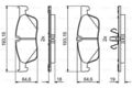 BOSCH Bremsbelagsatz, Scheibenbremse Vorderachse für LAND ROVER