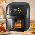 8L Heißluftfritteuse Heissluft Friteuse Air Fryer Digital Fritteuse 1800W