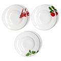 6er Set Pastateller Tomate, Chili & Basilikum 26,5cm Nudel Teller Essteller tief