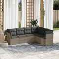 Gartenmöbel Sofa Garnitur Lounge Sitzgruppe 6-tlg. Schwarz Poly Rattan vidaXL