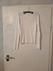 weißer Pullover mit Zopfmuster von darling harbour