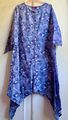 Fab *NILA RUBia* indische Baumwolle Handblockdruck Taschentuchsaum Midi Kaftan Kleid XL