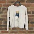 Polo Bear Ralph Lauren Sweatshirt Damen Small Weiß Grafik Y2K