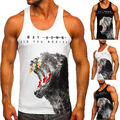 Tanktop Tank Top T-Shirt Tee Muskelshirt Achselshirt Print Herren BOLF Aufdruck