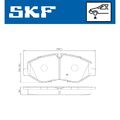 1x ORIGINAL® Skf VKBP 80213 Bremsbelagsatz, Scheibenbremse Vorne, exkl.