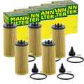 5x MANN-FILTER HU 6012 z KIT ÖLFILTER MIT DICHTUNG FILTEREINSATZ 5-STÜCK!