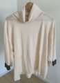 Damen Pullover Strick Rollkragen Pullover Weiß Creme Gr. L Gebraucht Frühling