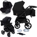 GaGaDumi Boston Kinderwagen 3 in 1 Komplettset mit Autositz Kombikinderwagen