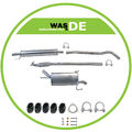 Auspuffanlage ab Kat Auspuff Opel Corsa C 1.2 & 1.2, 1.4 Twinport + Montagesatz