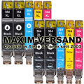 10 Drucker-Patronen Set für HP 364XL SD534EE CB316EE CB318EE CB319EE CB320EE INK