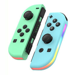 Joy Con Controller mit LED, Wireless Gamepad 2er Set für Nintendo Switch Neu