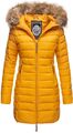 Marikoo Damen Winter Übergangs Jacke Winterjacke Stepp Mantel gesteppt lang B647