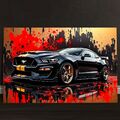 ✅ Wandbild, FORD MUSTANG - Abstrakt Auto Acrylglas, Leinwand, Poster Bilder