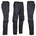 Arbeitshose Multifunktion Cargo Bundhose schwarz Freizeit Berufskleidung Gr46-60