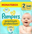 Pampers Baby Windeln Größe 2 (4-8kg) Premium Protection, Mini, MONATSBOX, 240 St